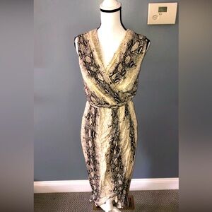 Paper Heart snake print dress NWT